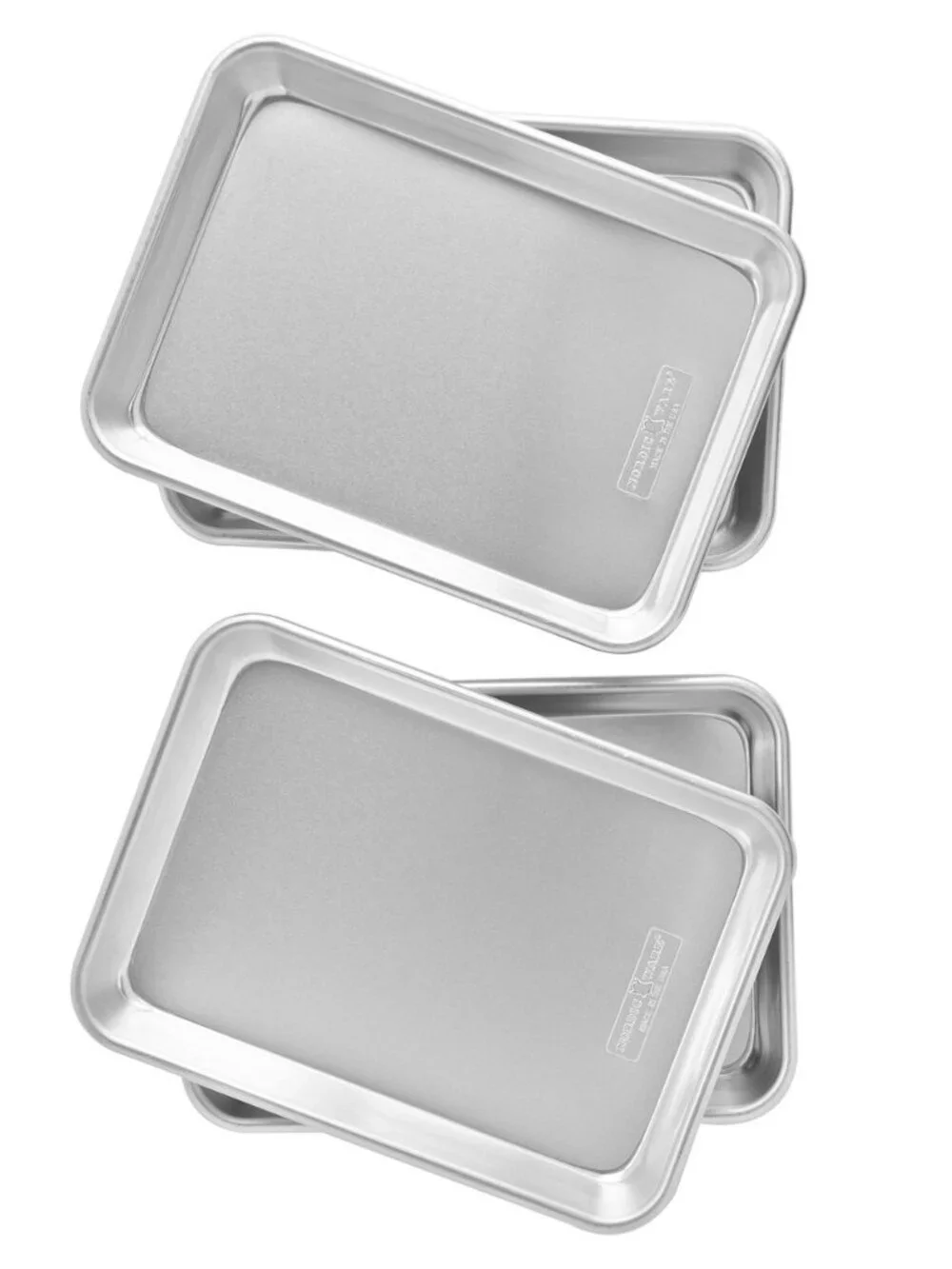 Nordic Ware Naturals Personal Size Baking Sheet Pans 4 Pack  Aluminum 8.2 x 11.4